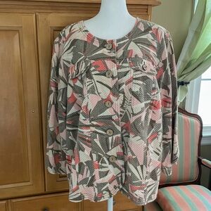 Ruby Rd Woman's Floral Print Jacket Size 20W